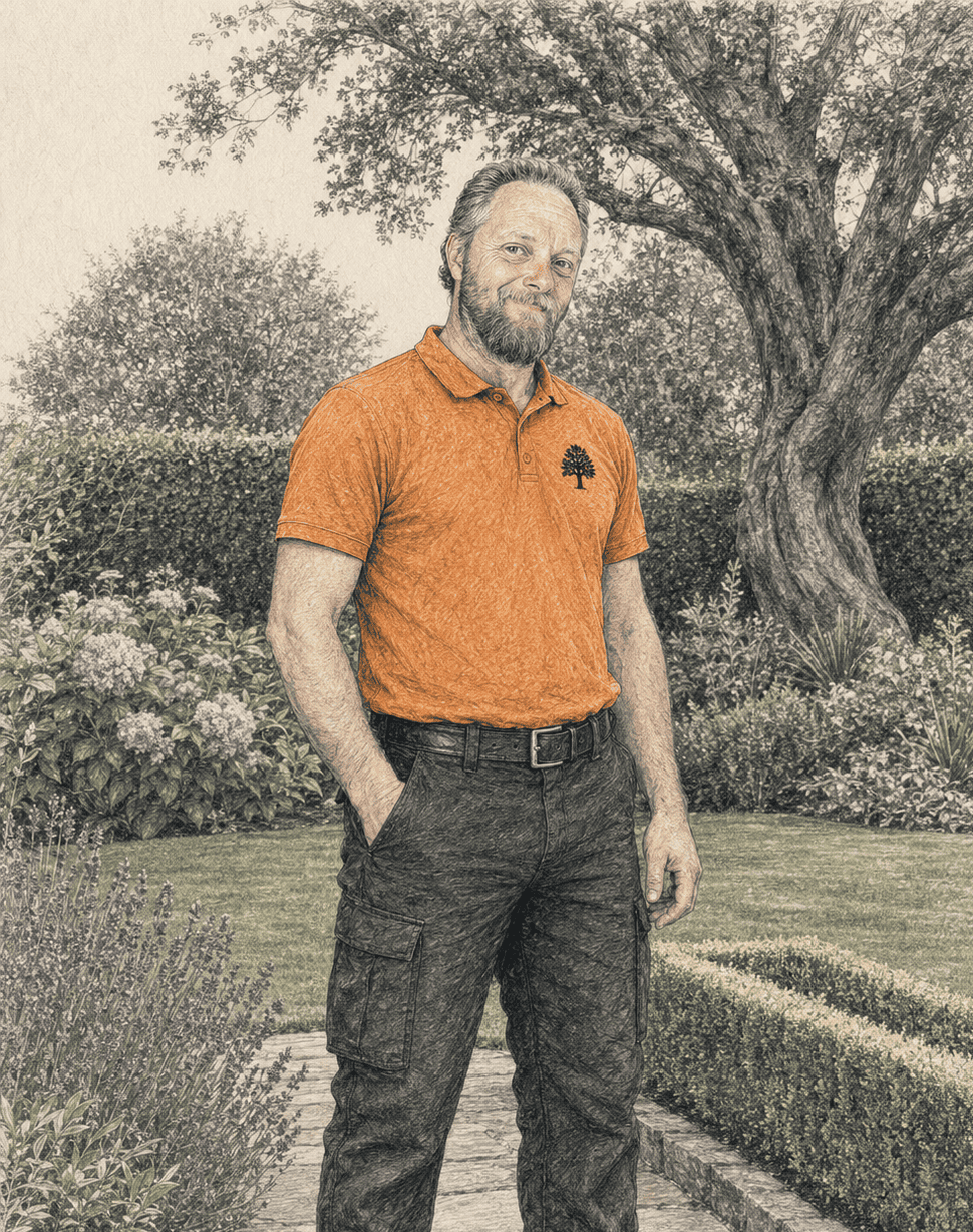 Steve working on site